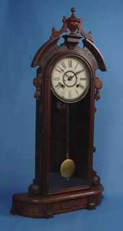 Very Large Waterbury Walnut Parlor Clock