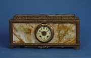 Ansonia #1028 Onyx Tile Mantel Clock
