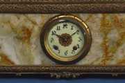 Ansonia #1028 Onyx Tile Mantel Clock