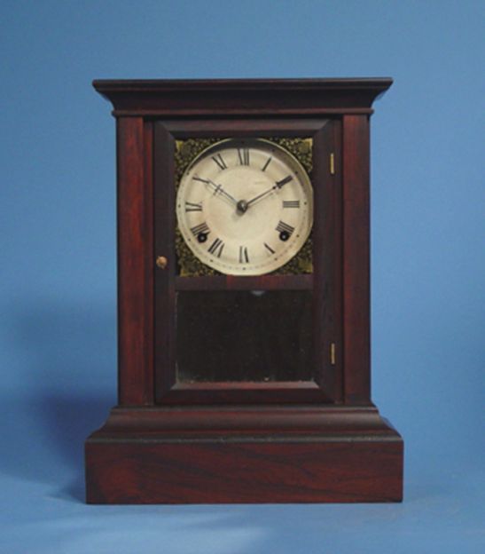 Atkins Rosewood Pilaster Mantel Clock