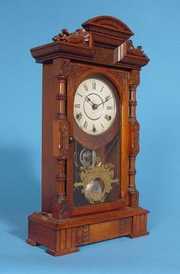 Rare Seth Thomas Hecla Walnut Parlor Clock