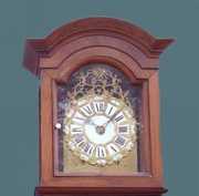 Massive Inlaid Walnut Grandfather Clock