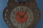 Art Nouveau Oak Wag on Wall Clock