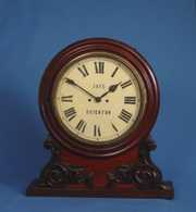 English Carved Mahogany 2 Fusee Shelf Clock