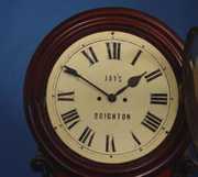 English Carved Mahogany 2 Fusee Shelf Clock