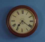 English Fusee Mahogany Wall Clock