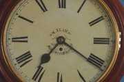 English Fusee Mahogany Wall Clock