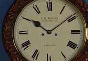 English Double Fusee Carved Oak  Wall Clock