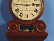 Carved English Fusee Library Wall Clock