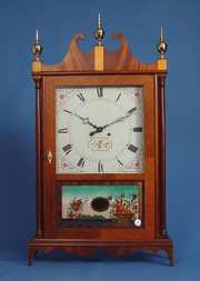 Elmer Stennes Pillar & Scroll Shelf Clock