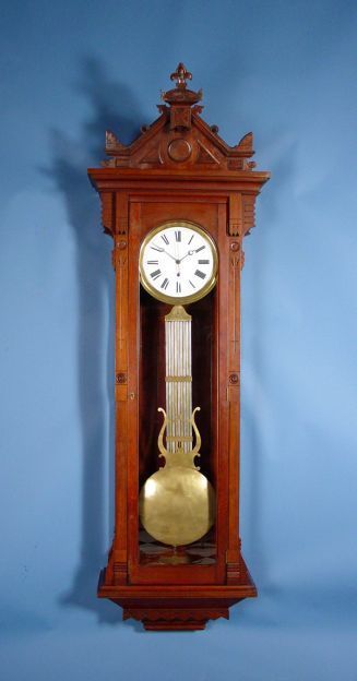 Large Victorian Pinwheel Regulator Wall Clock