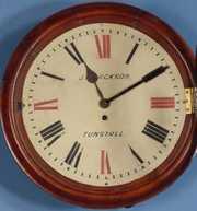 Large English Fusee Dial Wall Clock