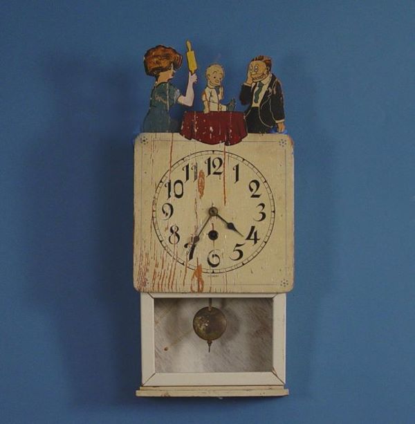 Maggie & Jigs Rolling Pin Animated Wall Clock