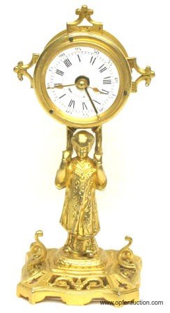 ORIENTAL MOTIF SHELF CLOCK