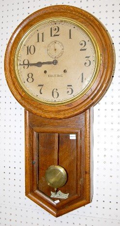 Oak Waterbury “Admiral” 30 Day Wall Clock