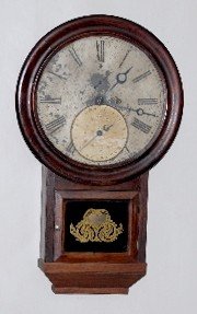 Atkins Rosewood Wall Calendar Clock