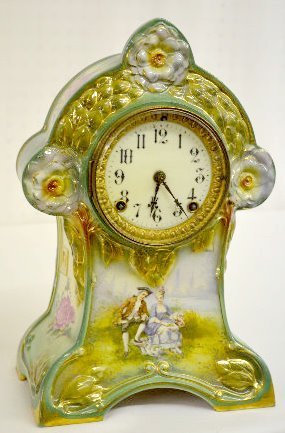 Ansonia “La Moselle” China Mantel Clock