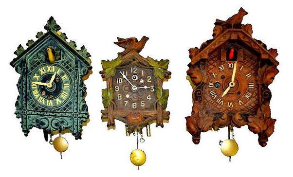 3 Antique Lux & Keebler Pendulette Clocks