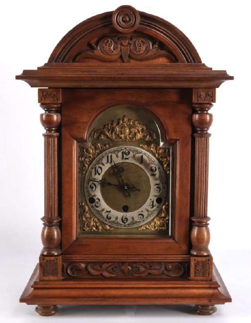 A JUNGHANS WURTTEMBERG MAHOGANY BRACKET CLOCK