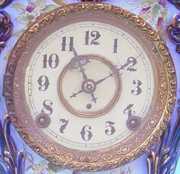 Kroeber Cobalt Blue Porcelain Mantel Clock