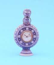 R & H Germany Cobalt Stoneware Ewer Clock