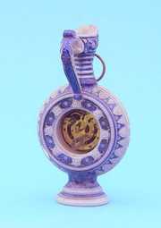 R & H Germany Cobalt Stoneware Ewer Clock