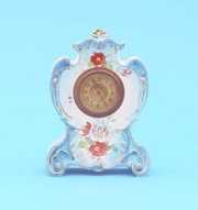 Small German Porcelain Mantel Clock