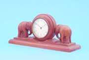 Tribal Carved Elephant Mantel Clock