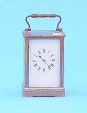 French Brass Gong Strike Carriage Clock