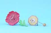 Two Small  Lux Pendulette Wall Clocks