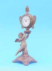 Ansonia Gilt Metal Cherub Figural Clock