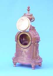 Ansonia Ormolu Porcelain Panel Mantel Clock