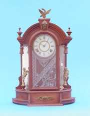 Gilbert Mirror Side Walnut Parlor Clock