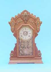 Seth Thomas Oak Kitchen Clock With Ormolu