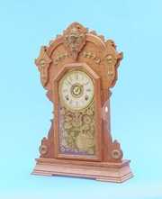 Seth Thomas Oak Kitchen Clock With Ormolu