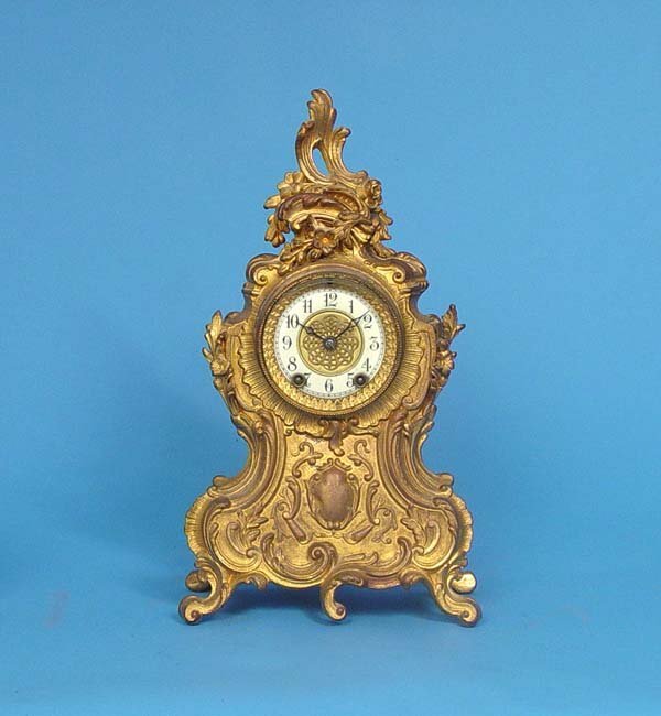Waterbury Louis XVI Gilt Metal Mantel Clock