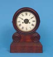 Ingraham Walnut Grecian Mantel Clock