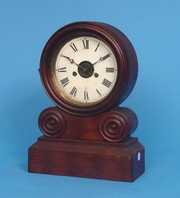 Ingraham Walnut Grecian Mantel Clock