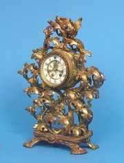 Gilbert Rococo Gilt Bronze Mantle Clock