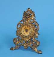 Victorian Style Gilt Metal Mantel Clock