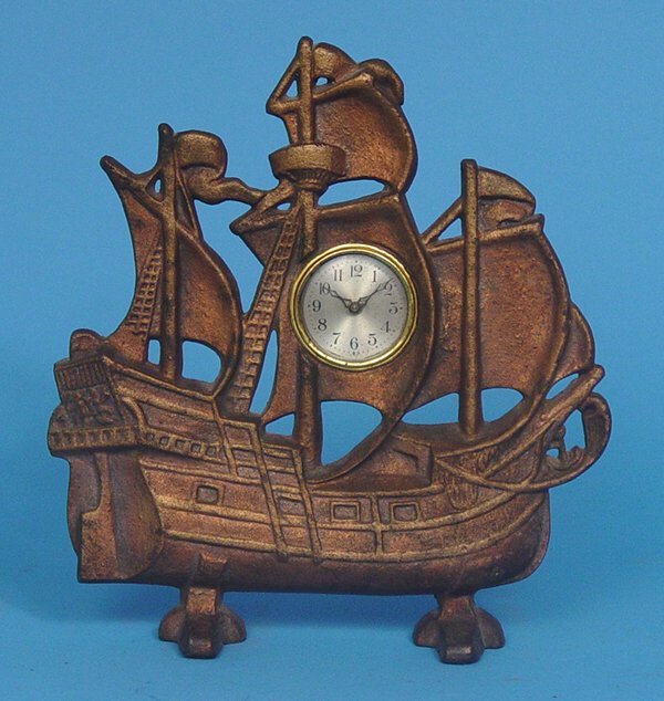 Santa Maria Iron Doorstop Clock