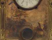 Rare Harlem Clock Co. Iron Front Mantel Clock