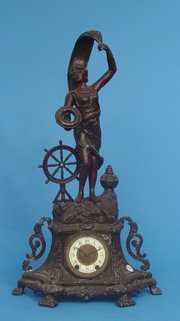 Waterbury Nautical Figural Mantel Clock