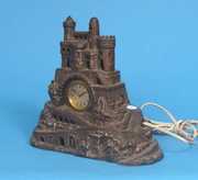 New Haven Metal Castle Lighted Clock