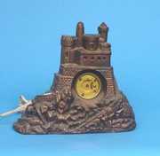 New Haven Metal Castle Lighted Clock