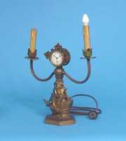 Nautical Double Lamp Figural Mantel Clock