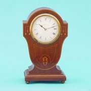 French Inlaid Mahogany Mantel Clock