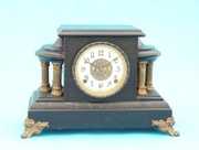 Ingraham Portico Style Black Mantel Clock