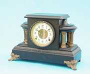 Ingraham Portico Style Black Mantel Clock