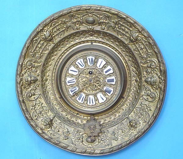 Brass Plate Wall Clock